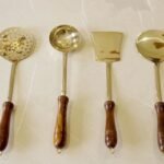 Brass Kitchen Serving Utensils Set